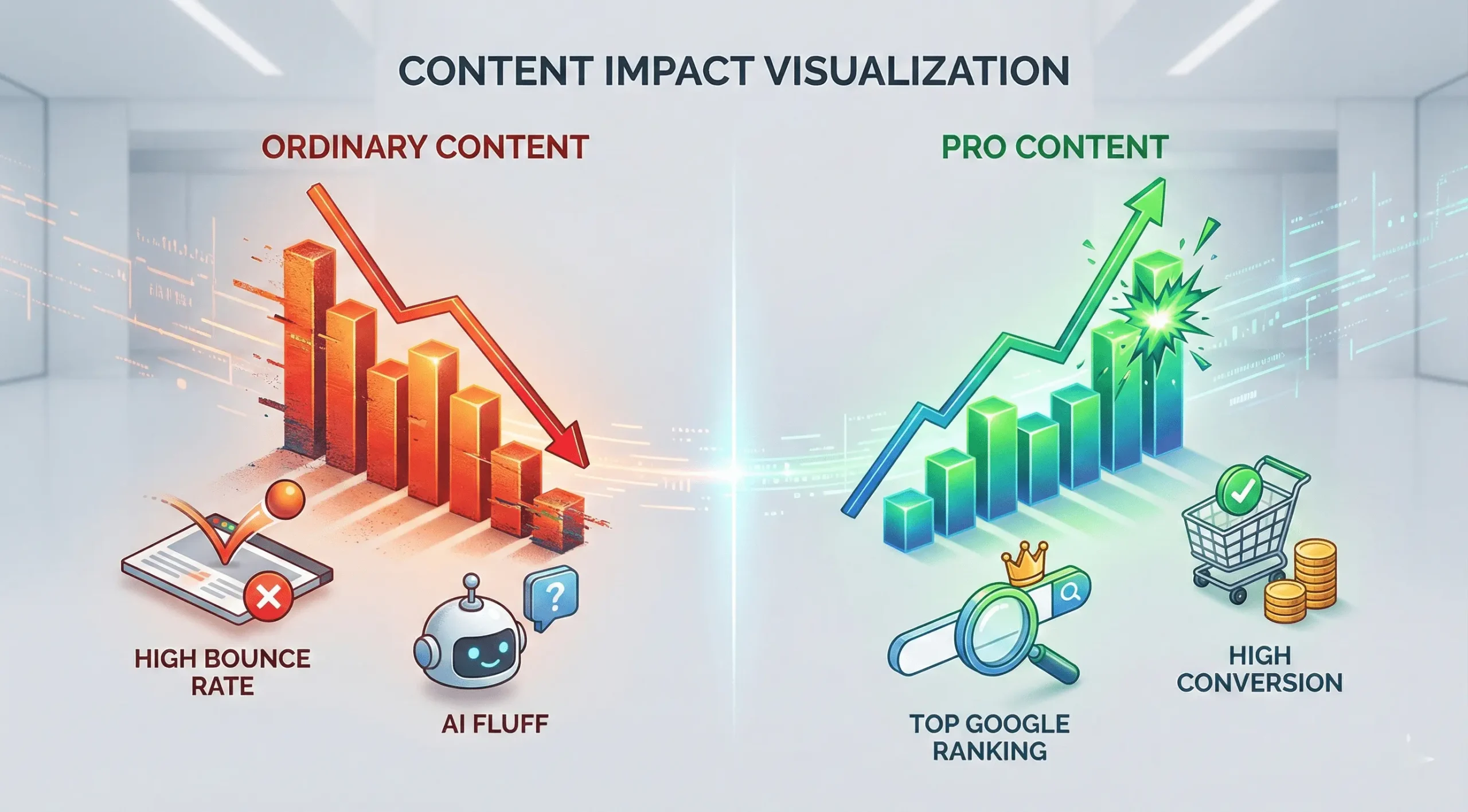 Bad vs Pro Content Comparison