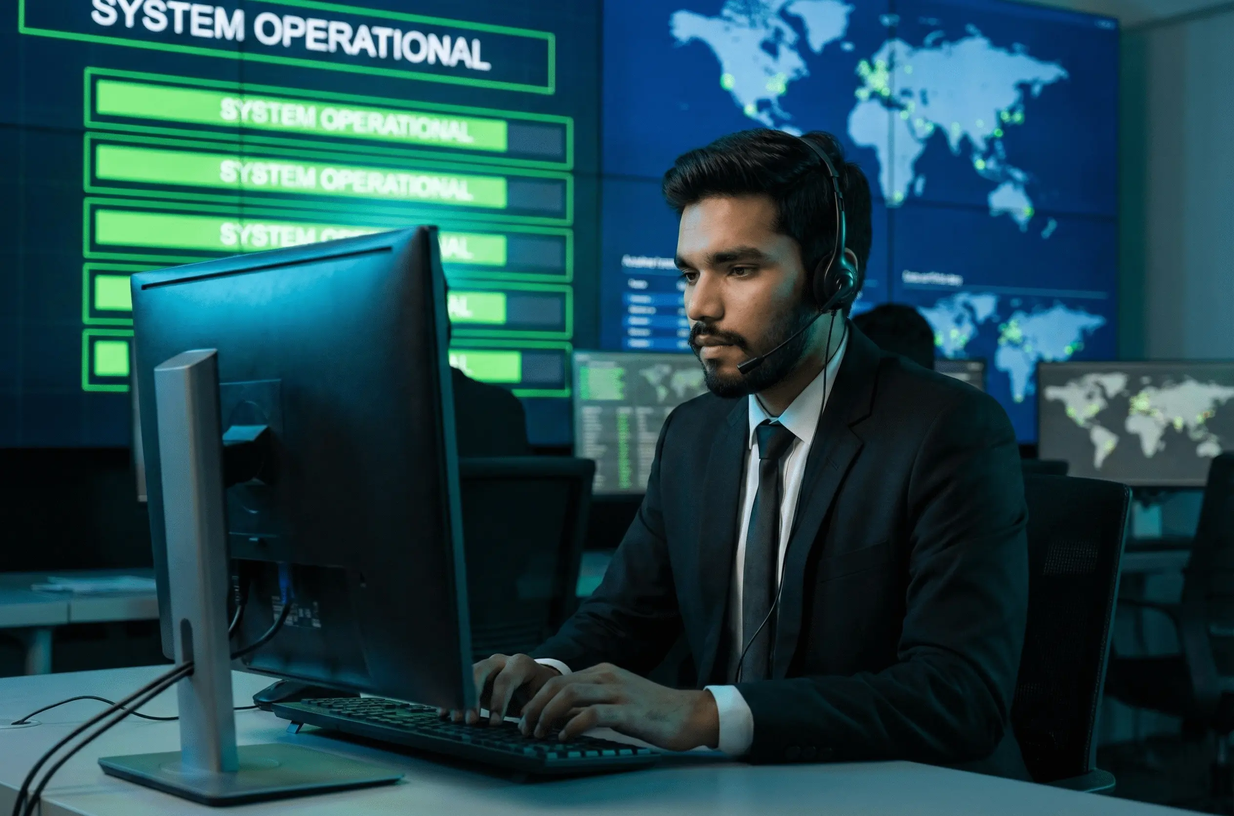 Dedicated Support Team Working